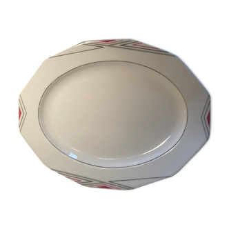 Oval serving dish, 1930, Limoges porcelain