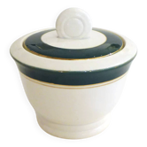 Sucrier Art déco en porcelaine Sarreguemines, années 20-30