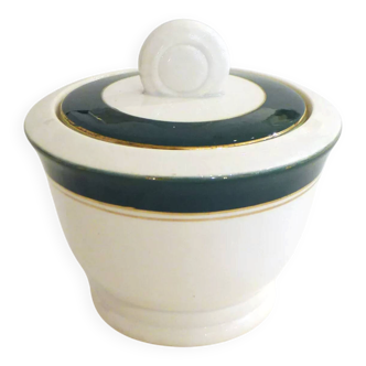 Art Deco sugar bowl from the 1920s/30s, porcelain from Sarreguemines.