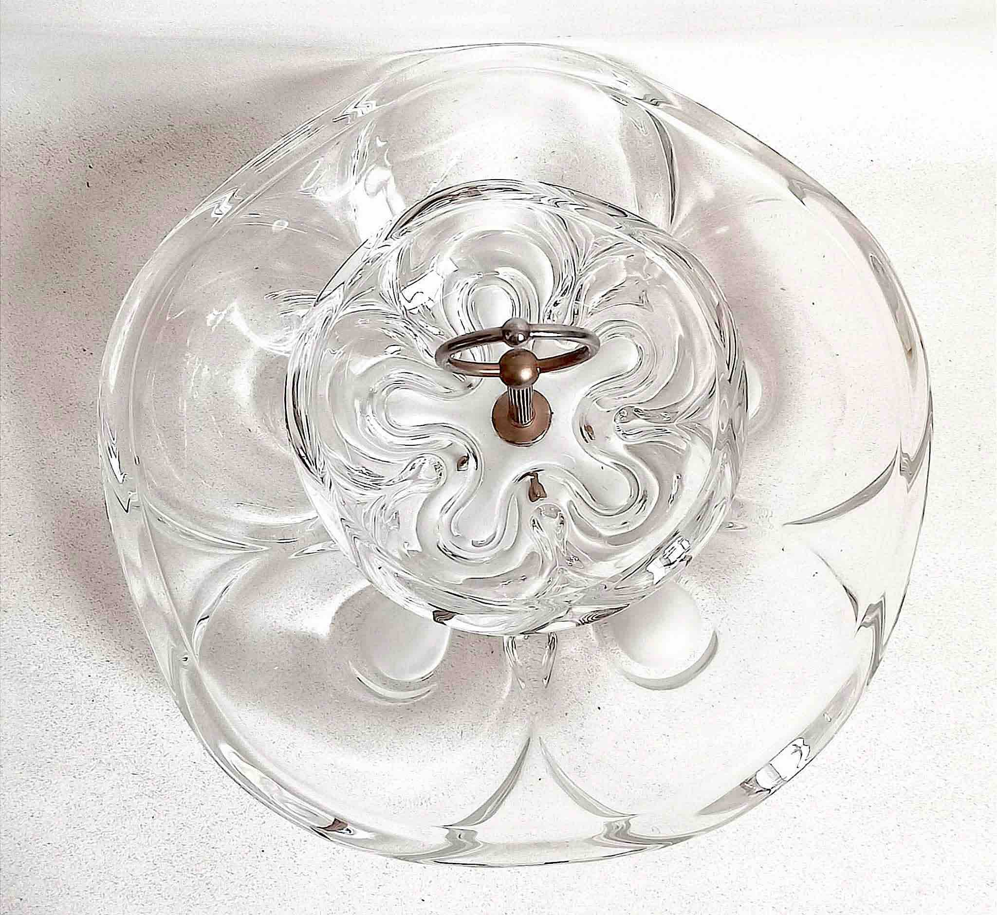 Glass paste compote 1960s Height 25 cm