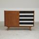 U-458 Sideboard Cabinet by Jiri Jiroutek for Interier Praha black and white 1960