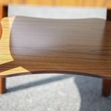 Table vintage, table bois, table basse formica, table 2 étages
