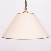 Lampadaire classique en laiton à col courbé, années 1950