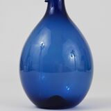 Glass vase signed Bleu Timo Sarpaneva Pullo Oiseau, Iittala, Finland, 1950s