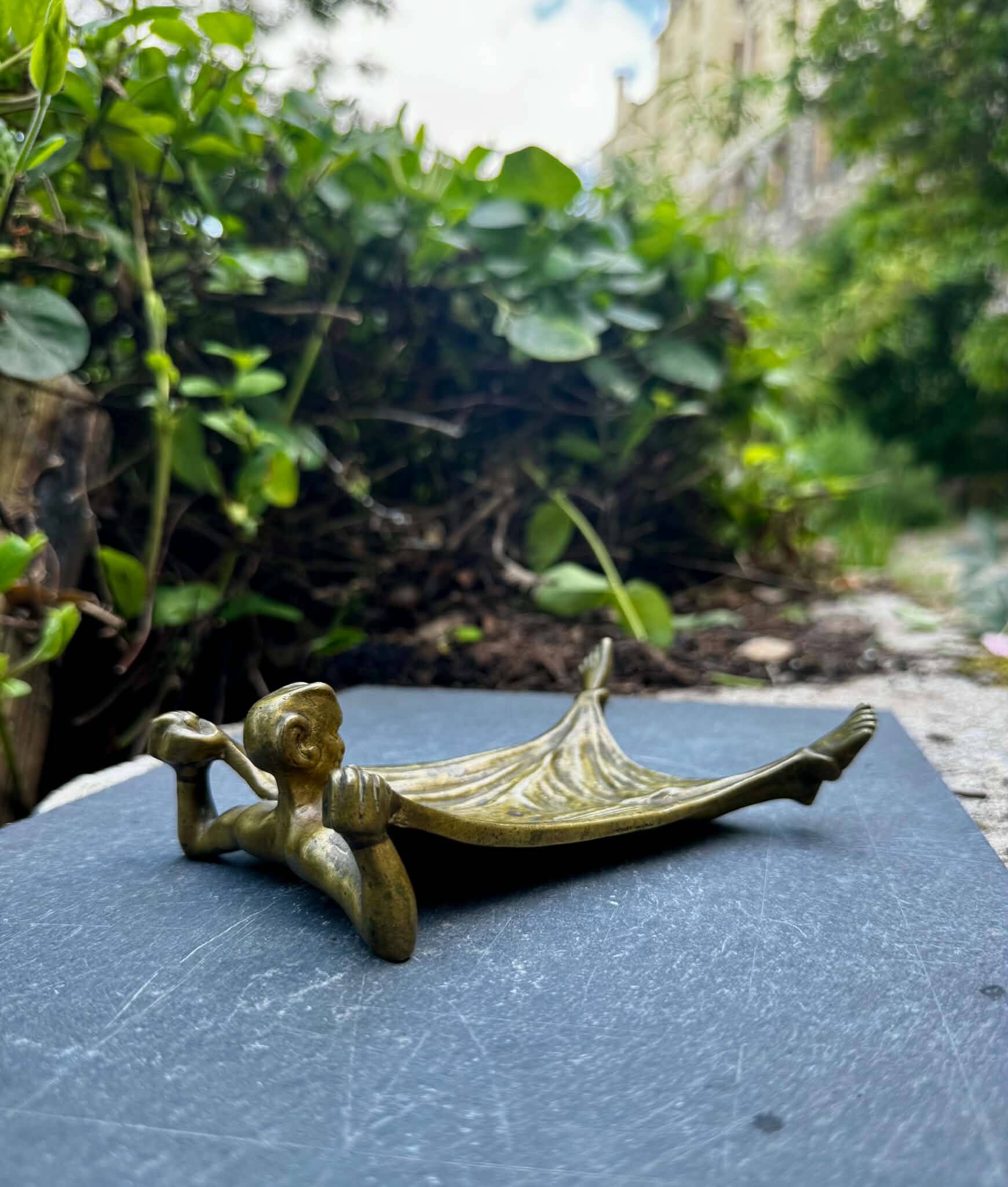 Bronze devil vide poche Art Nouveau