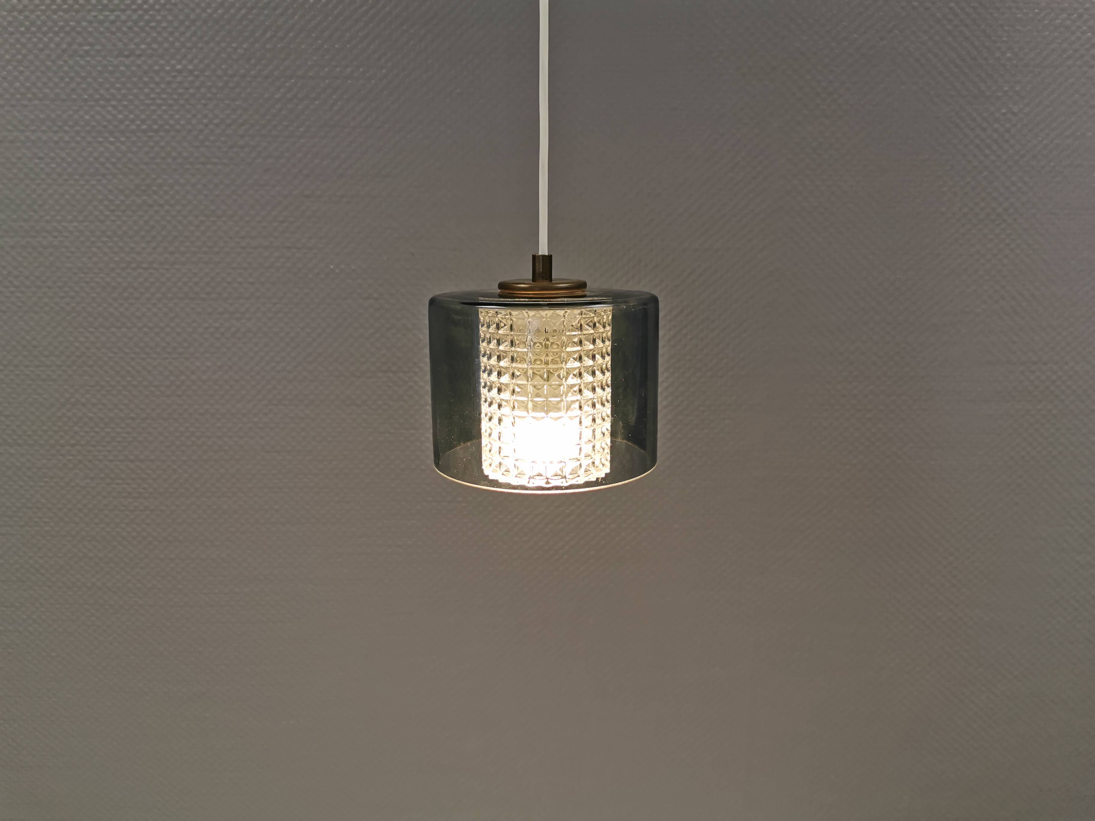 Swedish hanging lamp from Orrefors glassworks