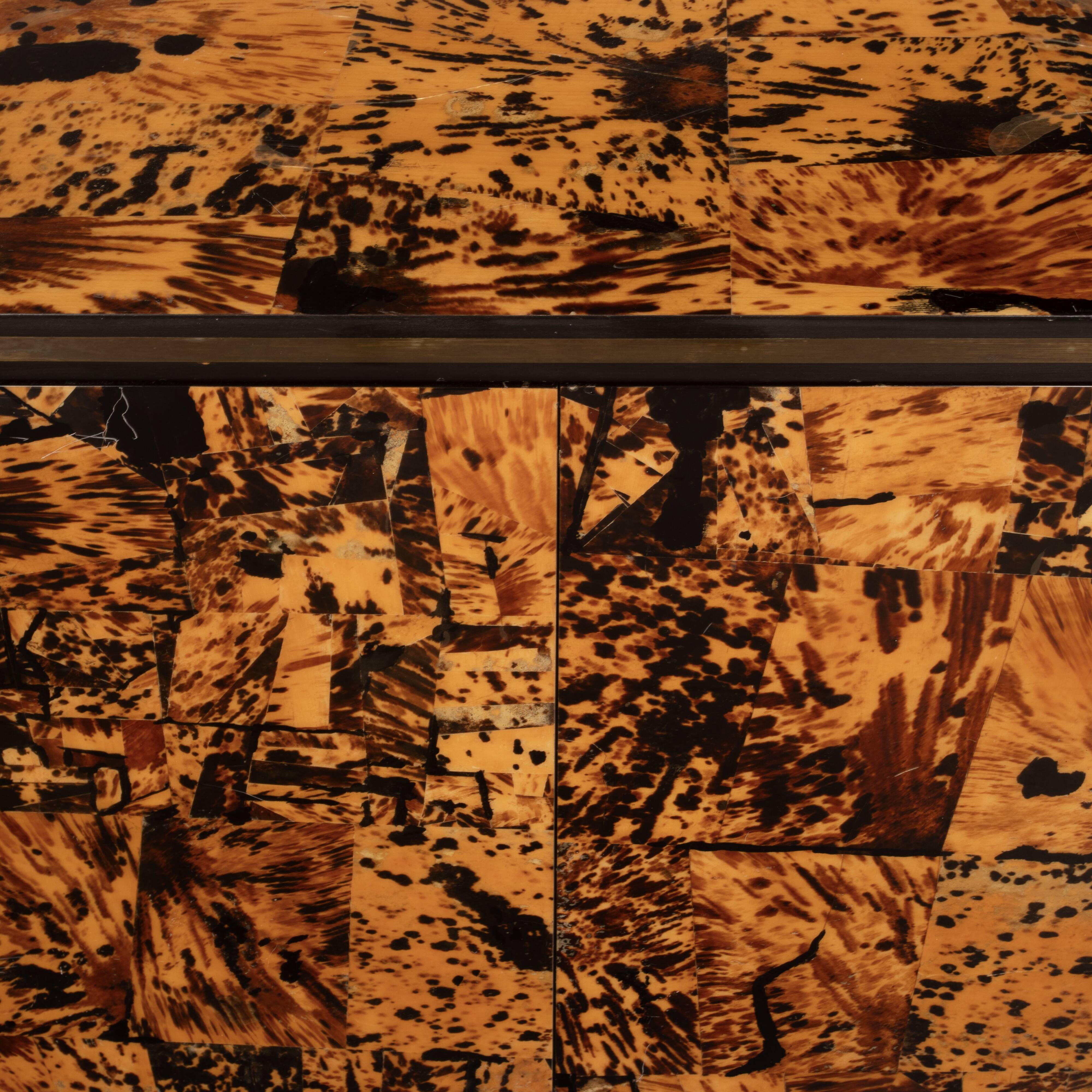 Unique Tortoiseshell Cabinet by Roberto Jodice for Ottini Milano 1974