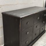 Furniture of trade nine drawers three shelves patina black