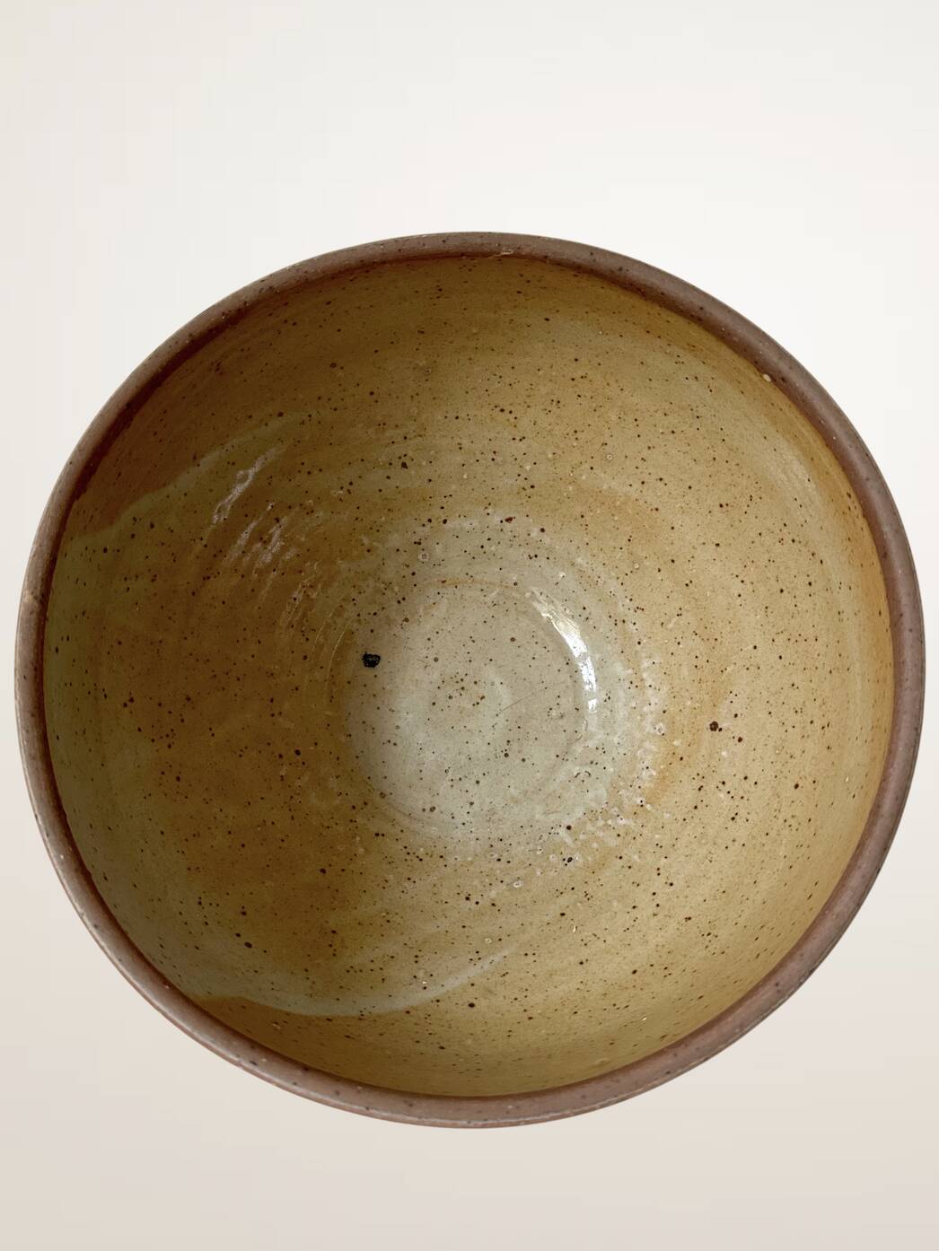 XL brown stoneware salad bowl