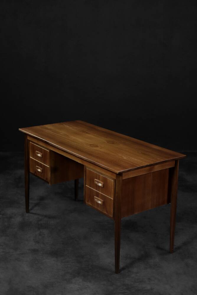 Classic vintage Scandinavian modern teak wood desk with drawers, 1960s