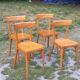 Set of 4 Baumann bistro chairs from the 1950s.