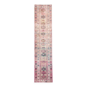 Soft & Dusty Pink Vintage Runner Rug, 78x360Cm