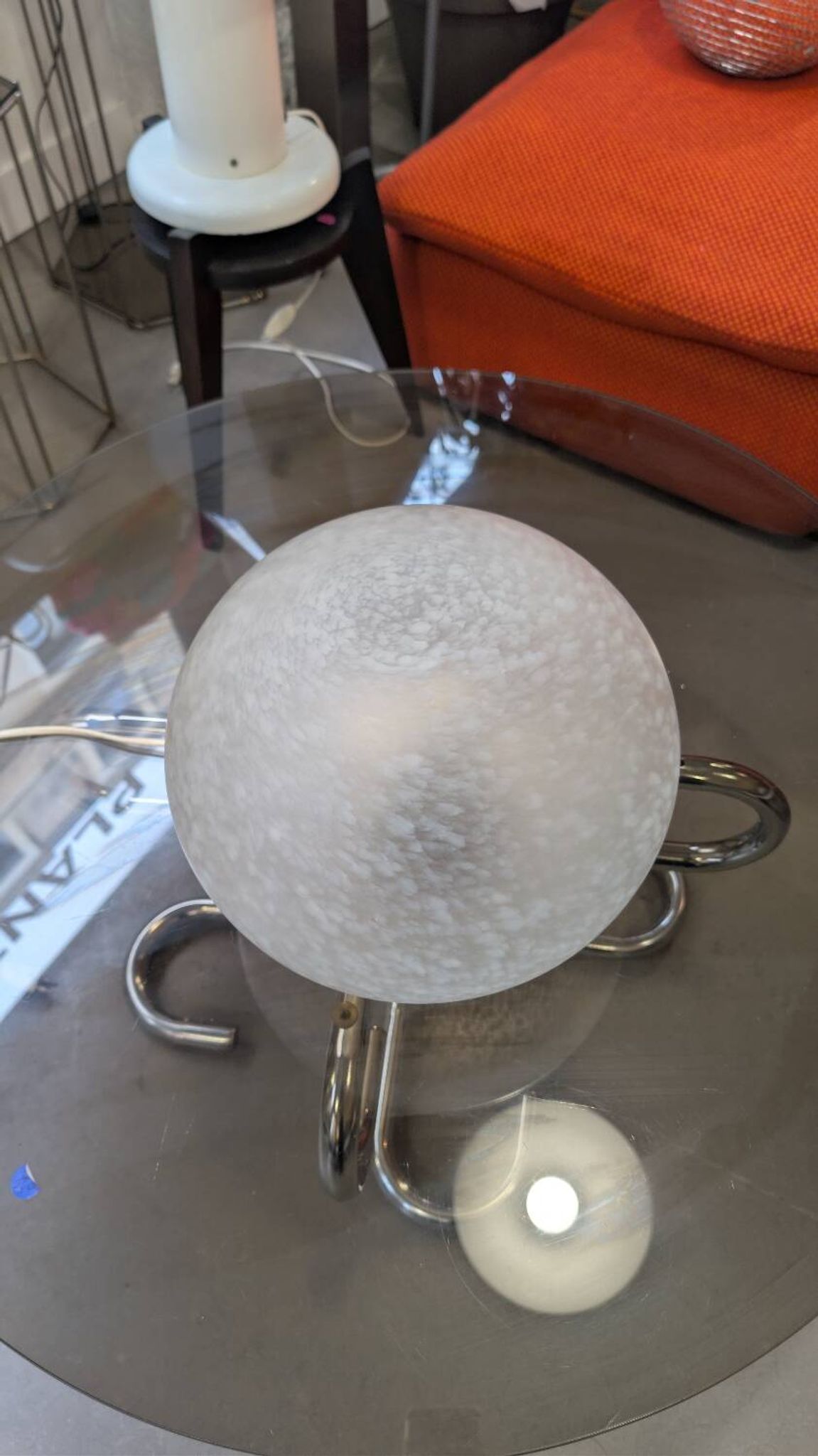 Lampe galet verre italien années 70/80