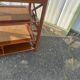 Console shelf in wood and wicker, colonial style.