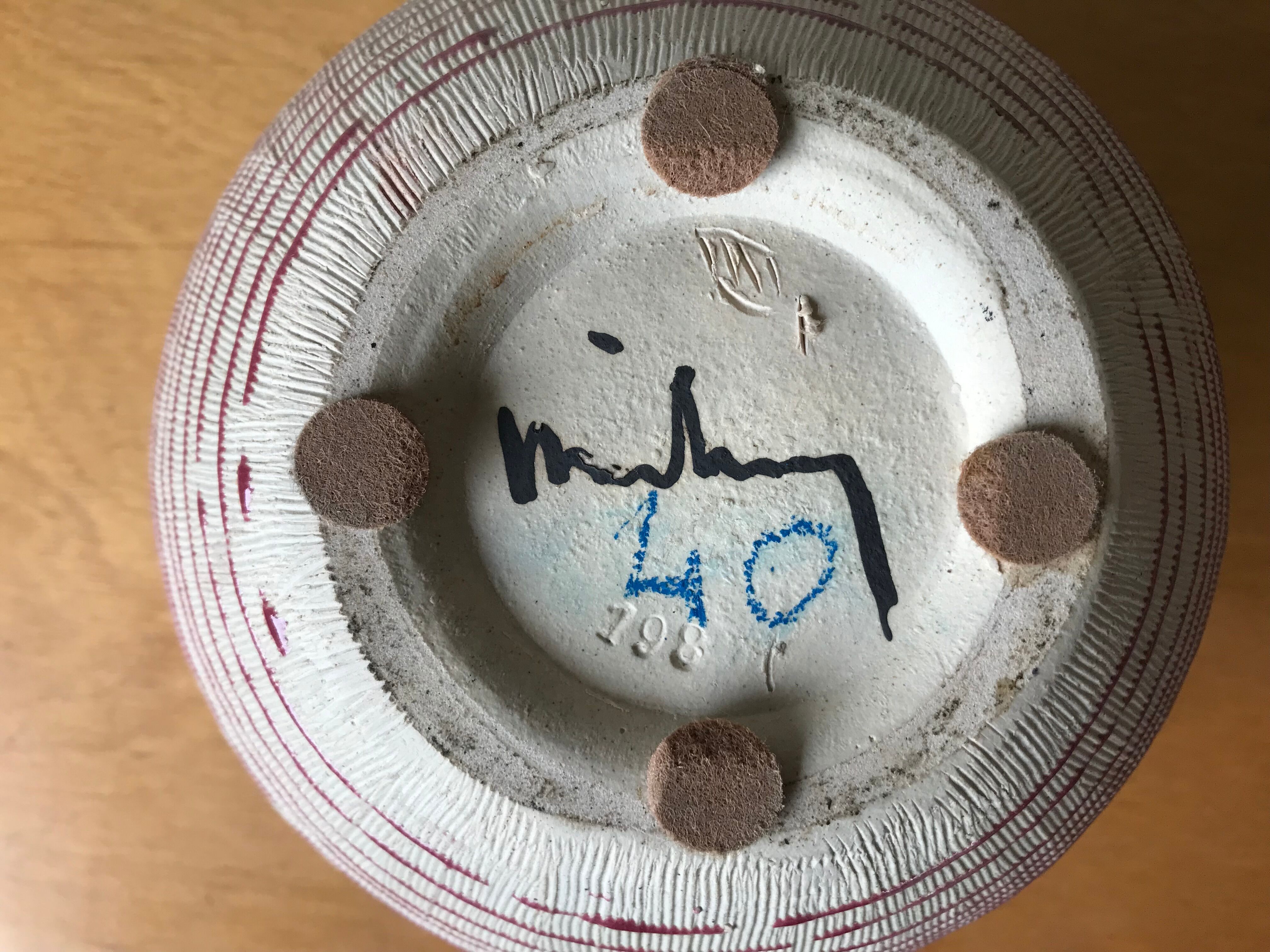 Glazed terracotta vase.