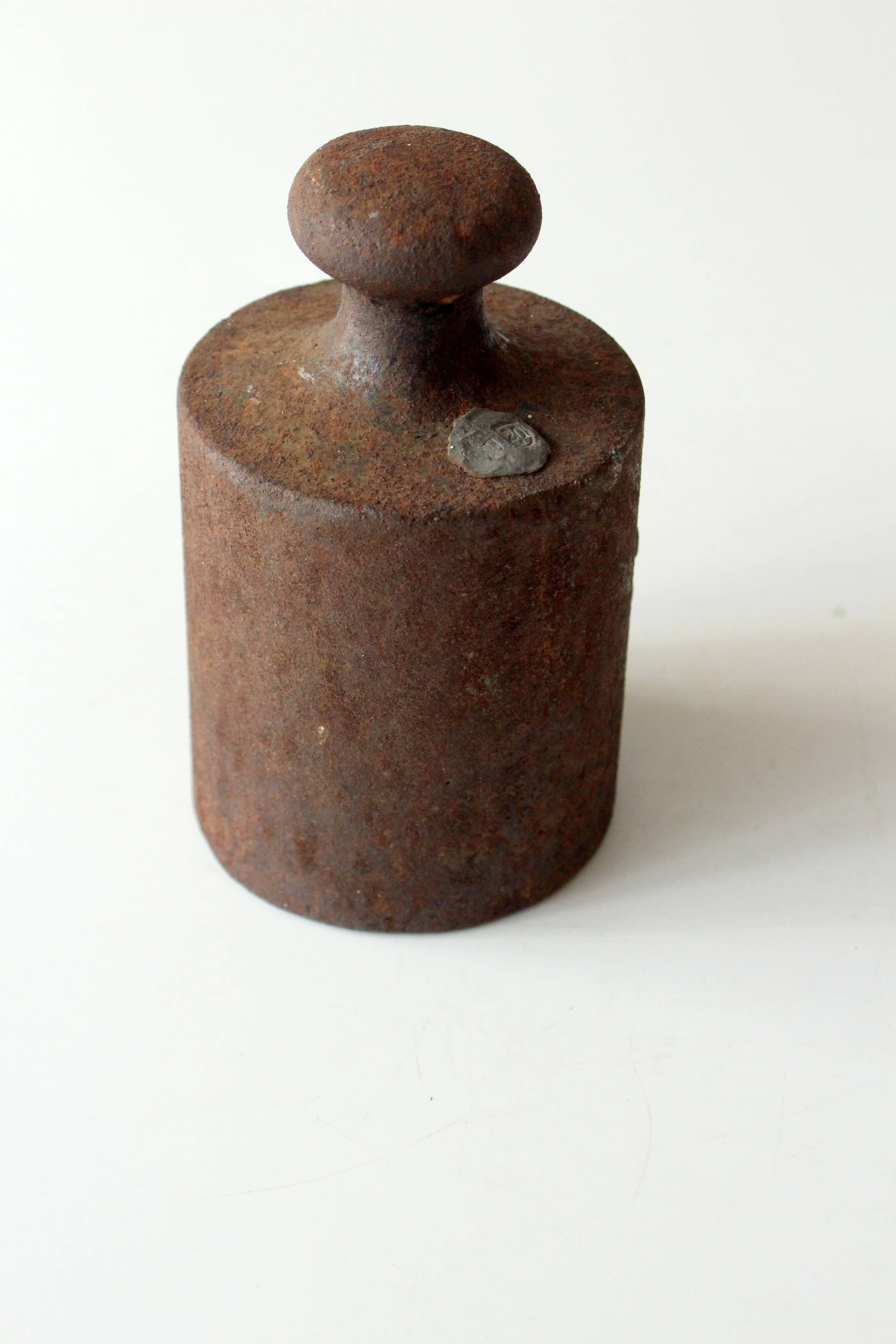 Antique iron weight 2 kg