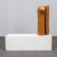 Pair of pinewood sculptures by Ineke van Zuuren, 1970s