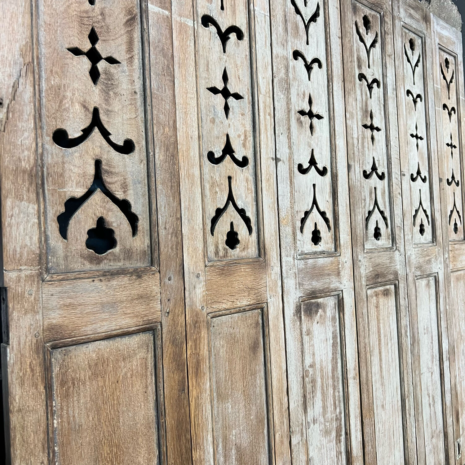 Old shutters in patinated chene