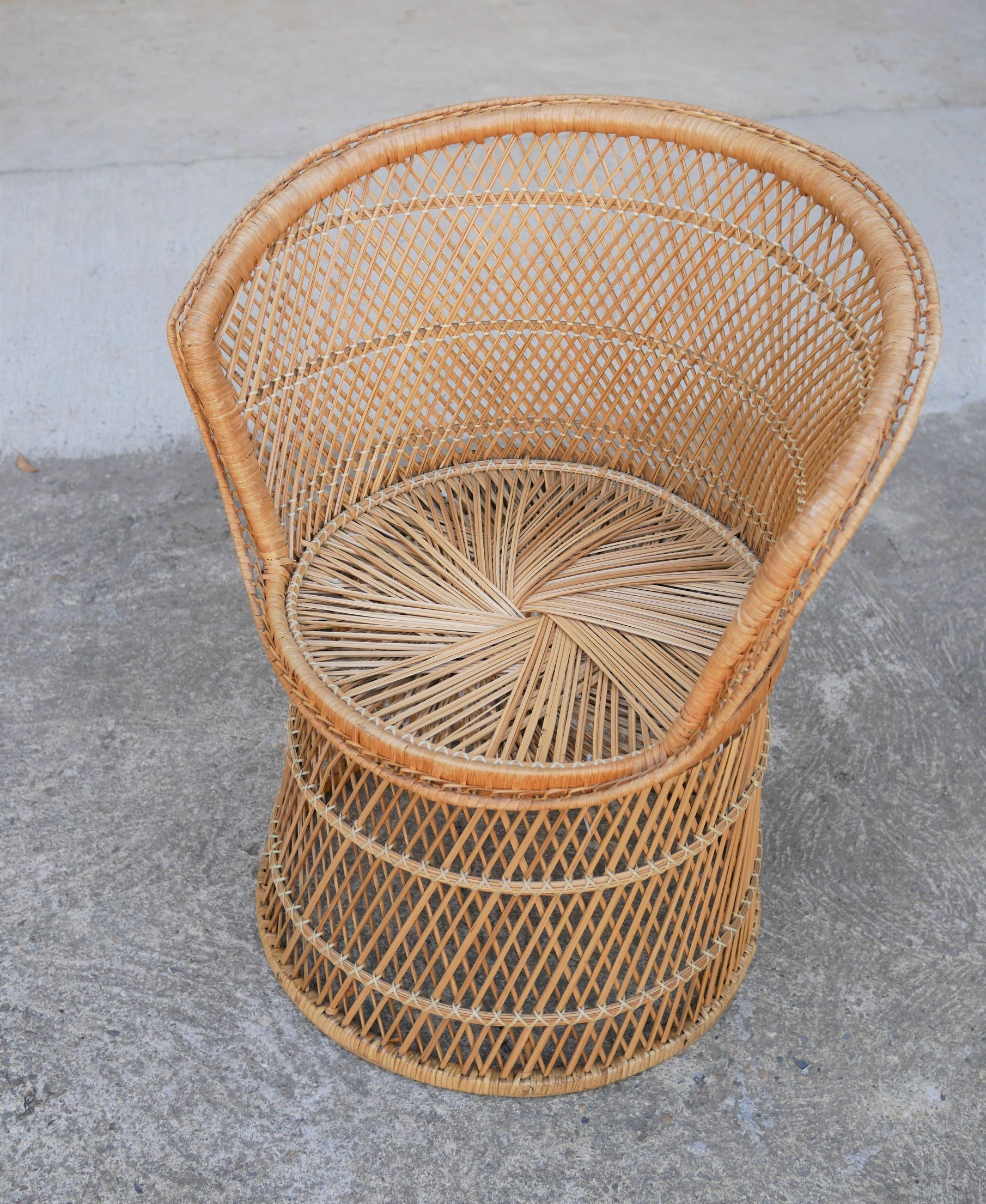 Vintage rattan armchair