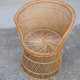 Vintage rattan armchair