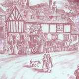 Set of 6 flat plates vintage 80s