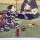 The Fisherman & Tea Ceremony. Duo of Japanese prints on rice paper.