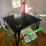 Castiglioni folding table & chairs 1965