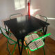 Castiglioni folding table & chairs 1965