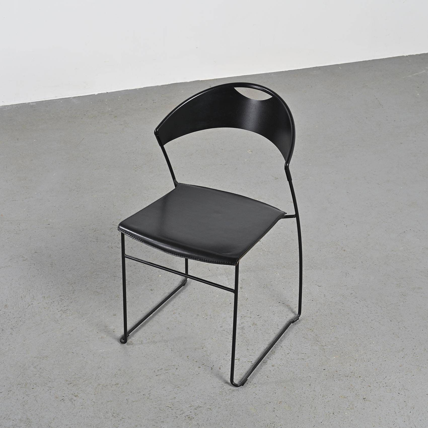 Stacking chairs "Juliette" by Hannes Wettstein, Baleri circa 1987