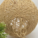 Pendant lamp / lampshade / ball lamp in vintage rattan, natural fibers