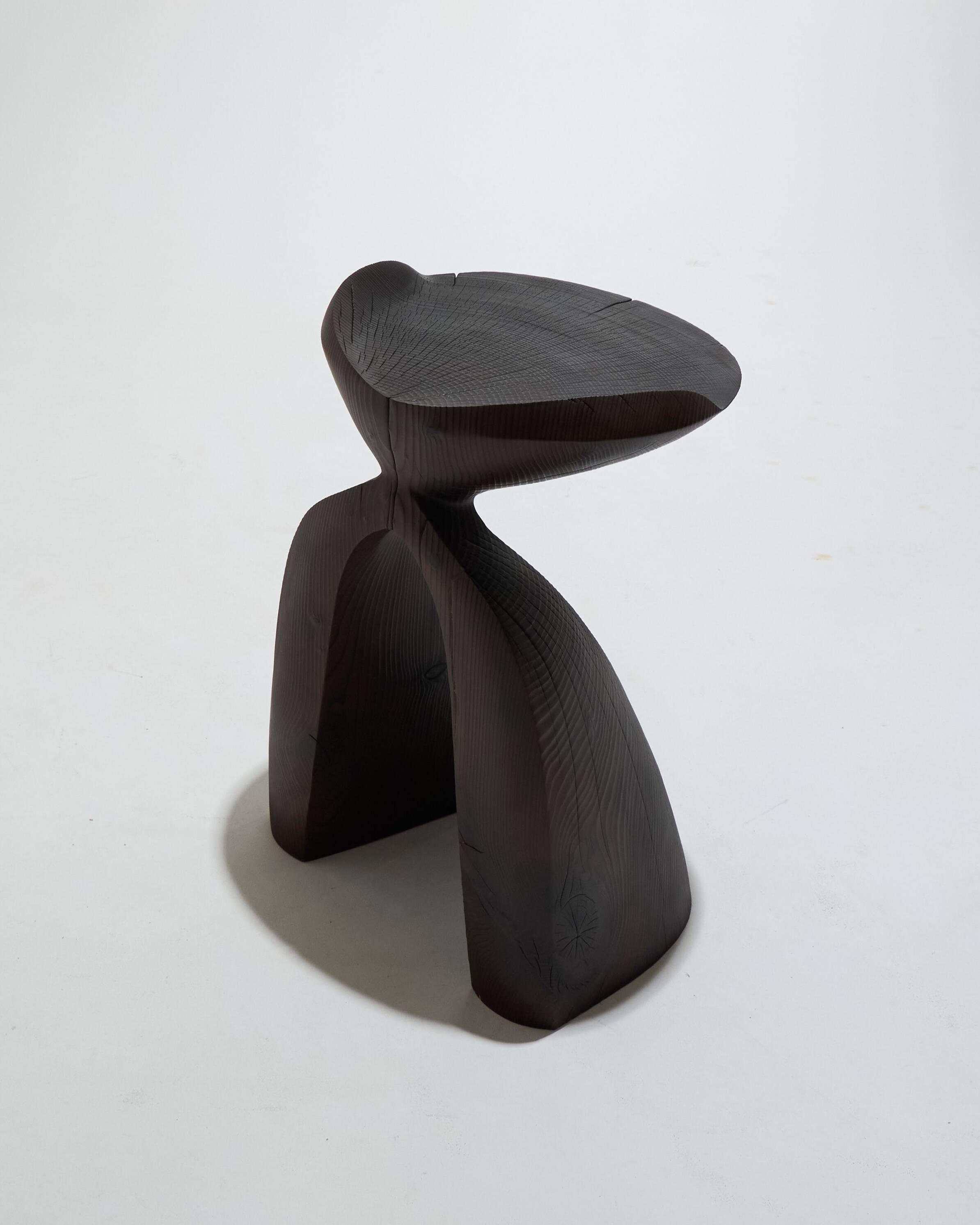 Guéridon Agalychmis en bois noir
