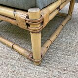 Paire de fauteuils en rotin vintage