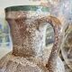 Large vintage vase St Clement France amphora shape fat lava