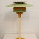 Lampe de bureau danoise verte et jaune par Lyskaer - Modèle 2252
