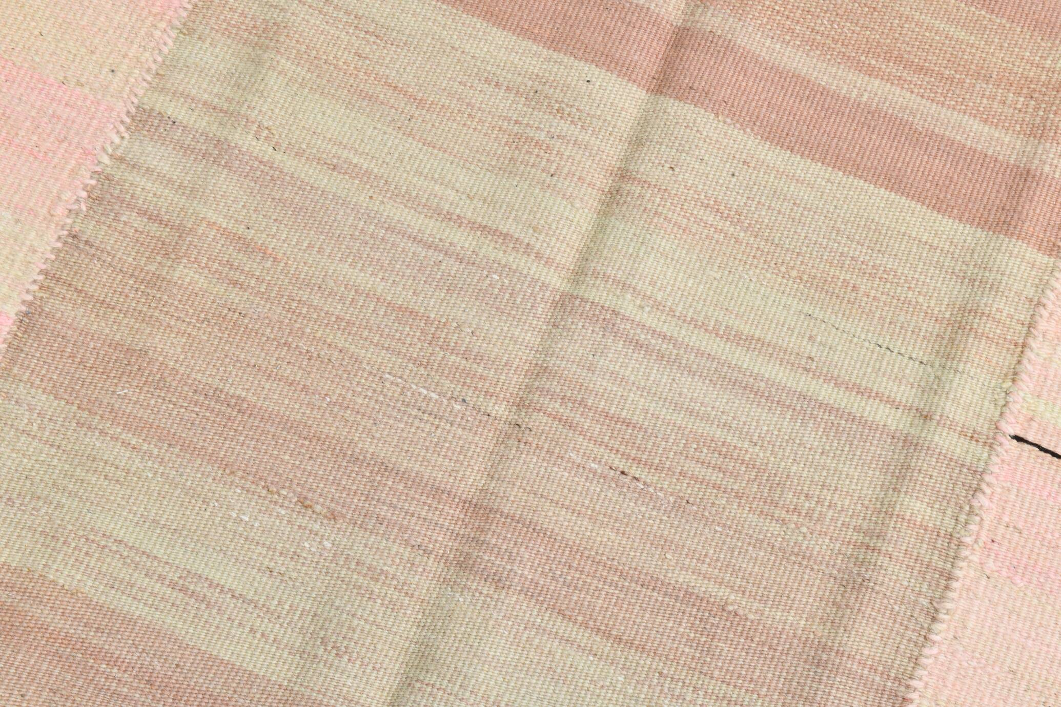 Tapis Kilim vintage noué à la main 7x11, 217x321 cm