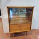 Vintage oak display cabinet from the 60s