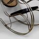Modernist Rocking Chair in Blackened Wood, Canework and Chrome Frame, 1960-70
