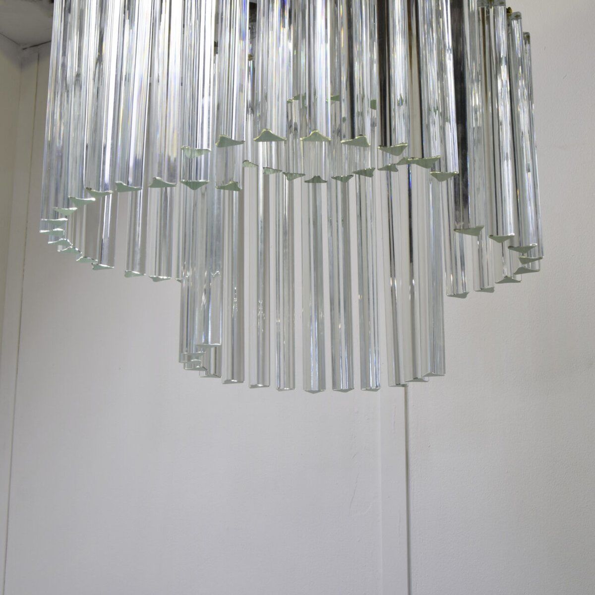 Trilobo pendant lamp in Murano glass by Venini, 1960s.