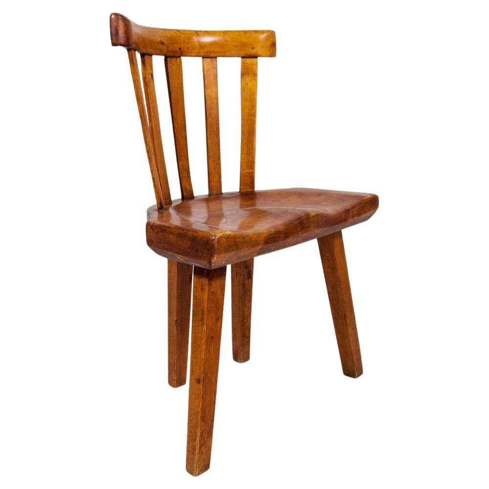 Swedish folk art chair from the 19th century with highly decorative forms.