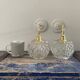 Set of wall sconces in chiseled glass
