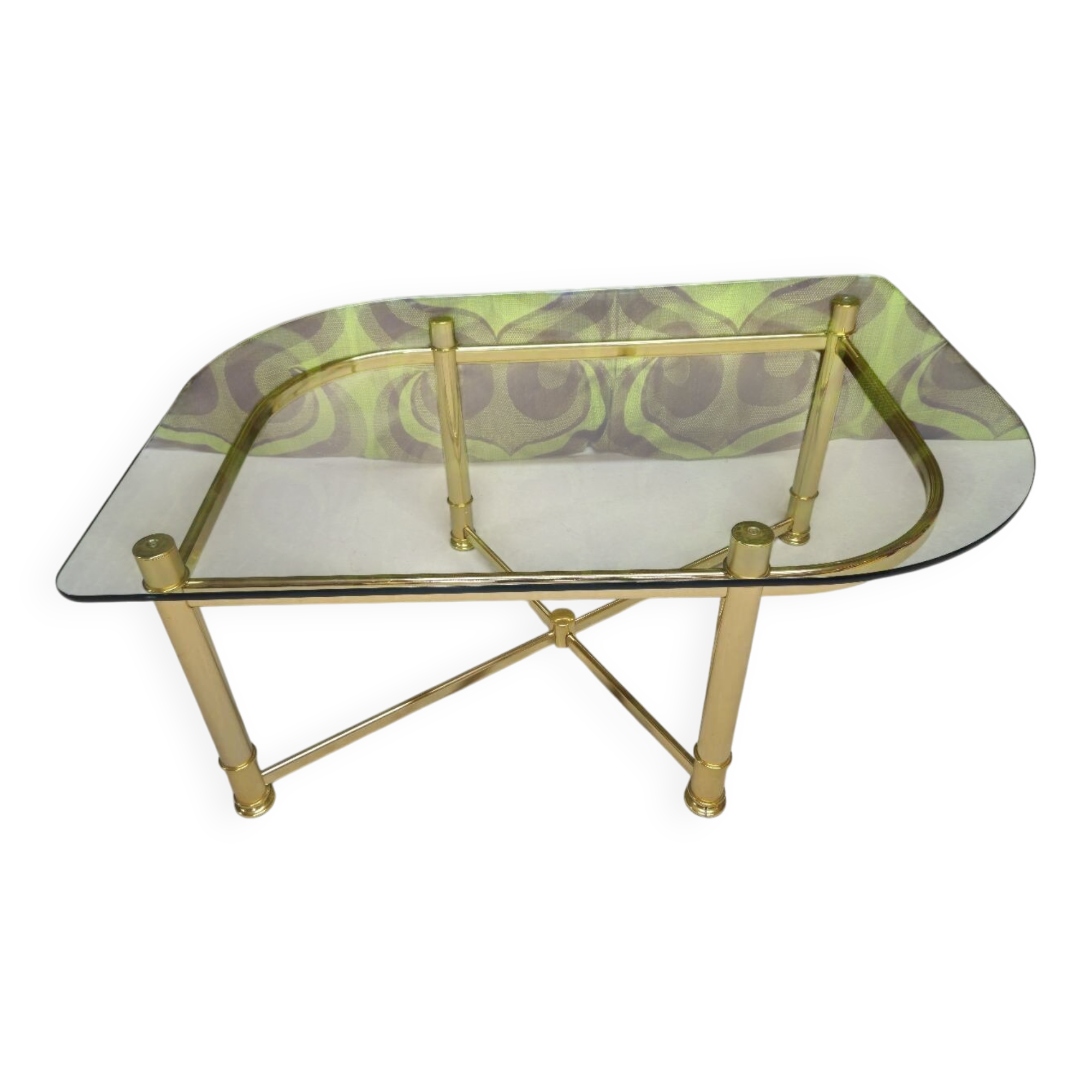 Table basse vintage laiton 1980"
