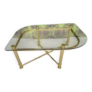 Table basse vintage laiton - 1980