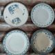 8 mismatched ironstone dinner plates