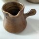 Vintage stoneware country house brunch service – teapot and bowls