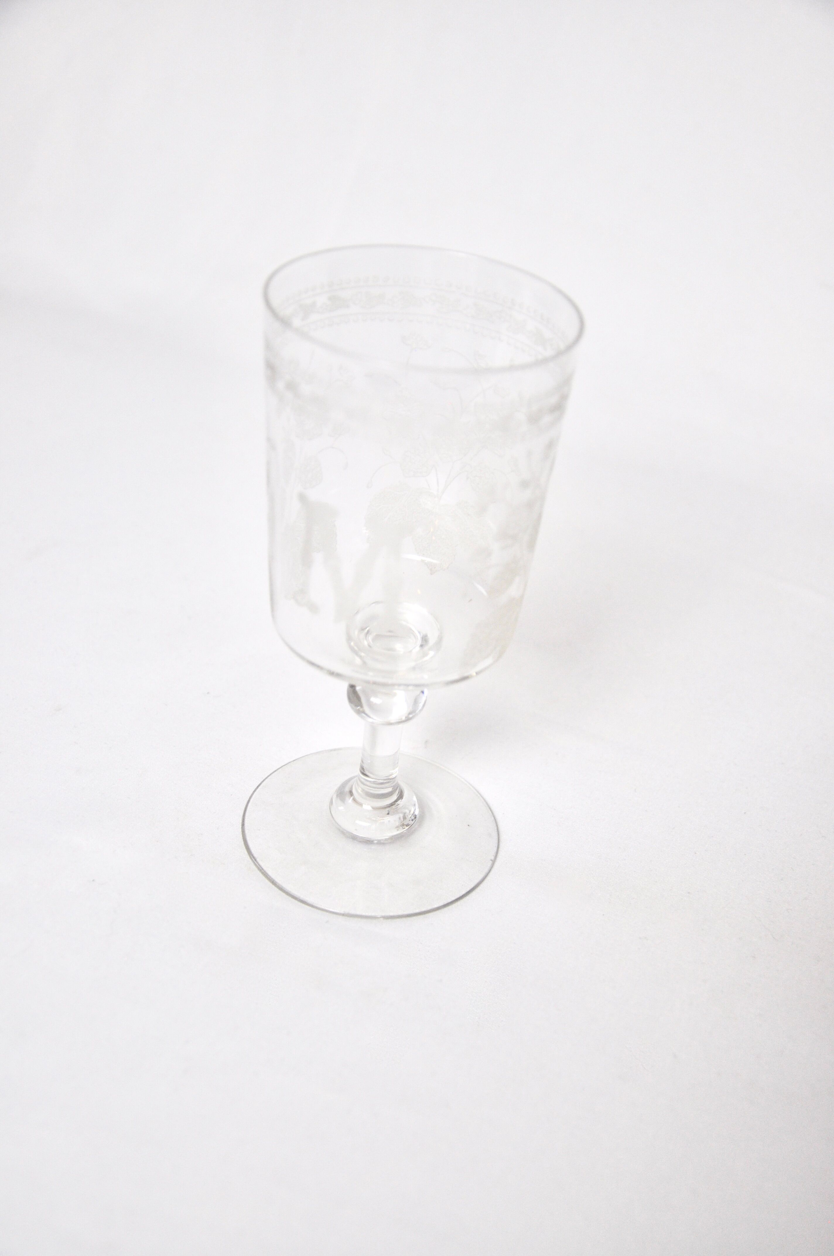 M crystal-infused foot glass