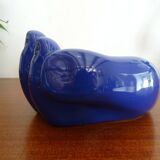 Empty hand pocket giant ceramic blue vintage