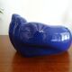 Empty hand pocket giant ceramic blue vintage