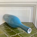 Signed stoneware soliflore bottle vase