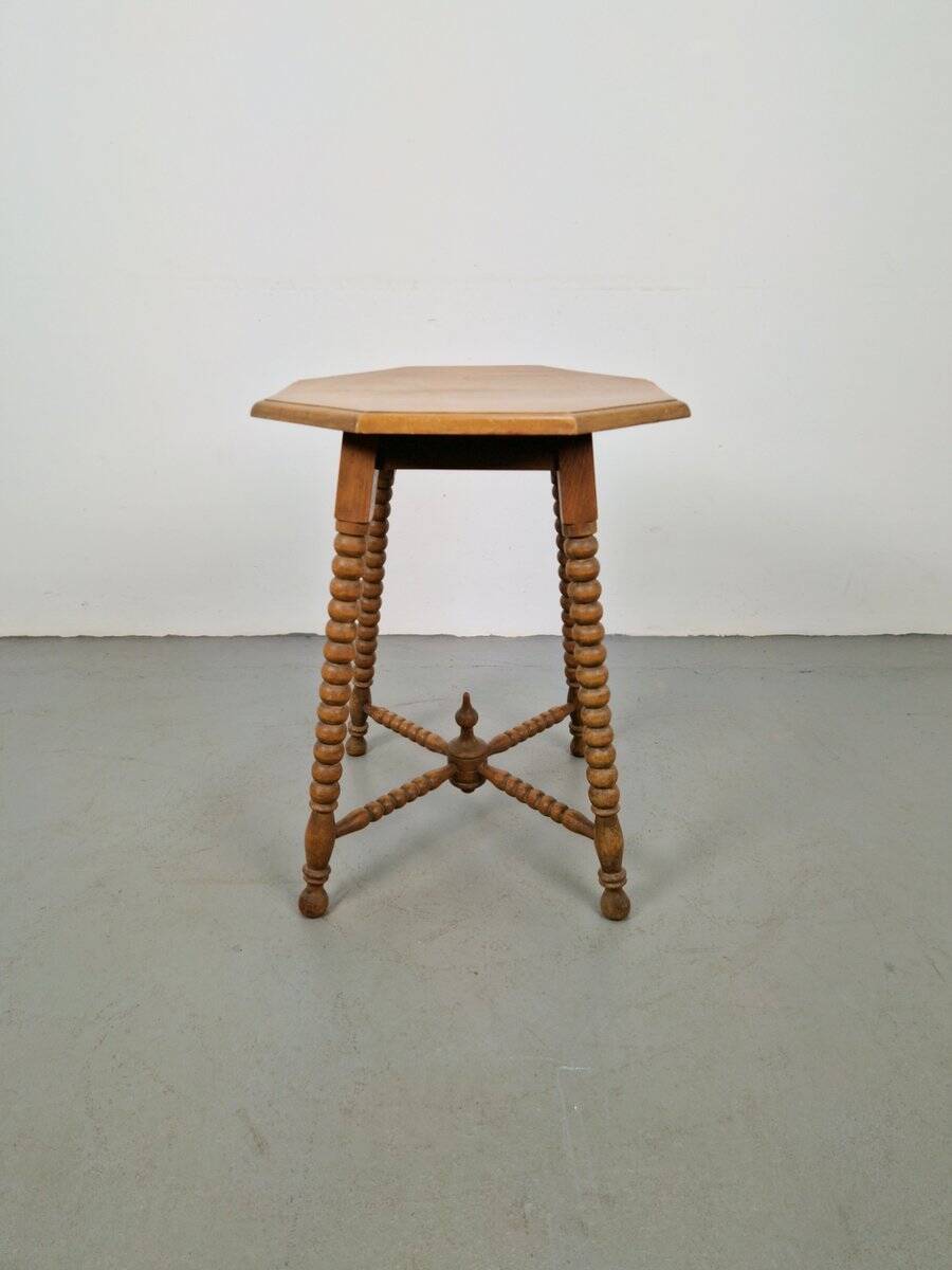 Vintage Dutch Bobbin Side Table, 1930s