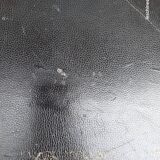 Black leather desk with extensions